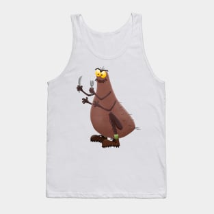 Funny hungry ugly flea cartoon Tank Top